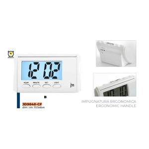 Sveglia digitale parlante display lcd ergonomica jd9040-cf