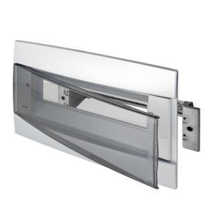 Centralino frontale  chorus inclinato 8 moduli da incasso bianco latte - gw41225tb
