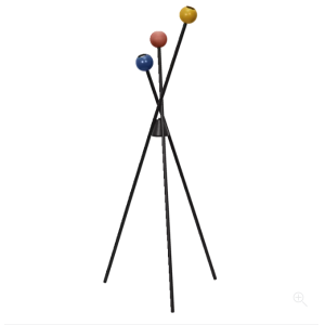 Lampada da terra decorativa multicolore 3xe27  lum453755 design moderno metallo