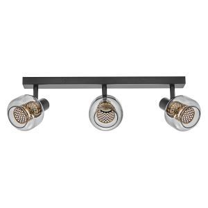 Spot led orientabile nero 3 luci e14  lum472114 per interni