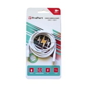Cavo usb c usb c 3a 1,5 metri bianco  pp15cc631w