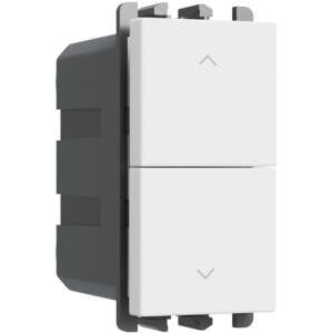 Pulsante interbloccato bianco 1 modulo lybra  27139.b comando assiale