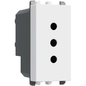 Presa elettrica p11 2p t 10a 250v 1 modulo bianca  27301.b