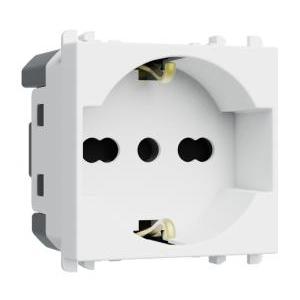 Presa universale 2p t 16a 2 moduli bianca  27310/2.b lybra