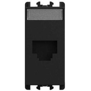 Presa rj45 keystone universale 1 modulo nero  lybra 27445.n installazione veloce