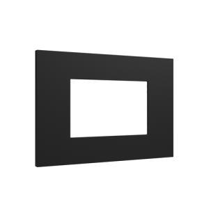 Placca 3 moduli tecnopolimero nero  27803.nr lybra