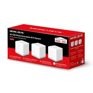 Sistema mesh wifi ac1200 3 unità life365 italy ms-halo-h30-3 copertura 320mq