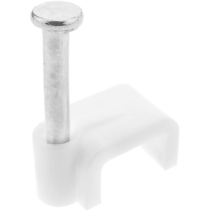 Graffette piatte per cavi 7-8 mm bianche 25 pezzi 60723