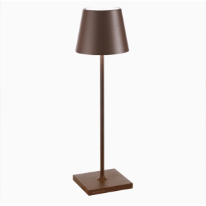 Lampada da tavolo a batteria portatile e ricaricabile led corten 38 cm  - ld1340r3