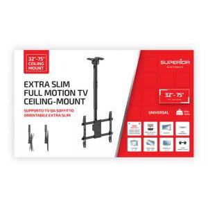 Supporto tv  32-75 da soffitto orientabile extra slim - supstv024