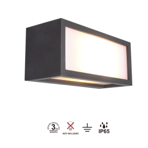 Applique esterno griggio oscuro ip65 25 cm  - 7050