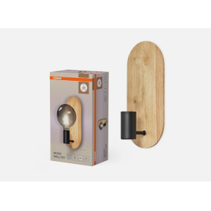 Applique parete legno e27 30cm  - lum440281