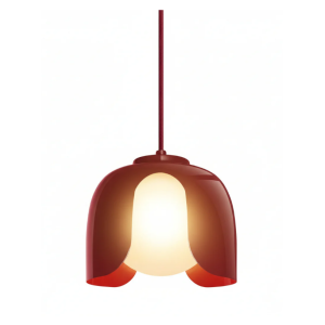 Lampadario a sospensione rosso attacco e27 105x60mm  - lum849143