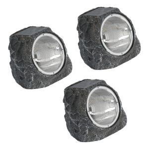 Luce solare led 135mm  48505 bianco caldo rocce grigie
