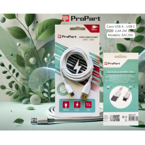 Cavo usba - usbc 2m life365 italy - pp2tc600w