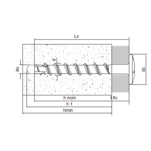 100 vite calcestruzzo testa larga 6x40 resistente fuoco r120  - 72106b0604000