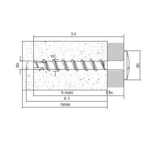 100 vite calcestruzzo testa larga t30 6x60  - 72106b0606000