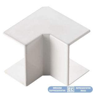 Angolo interno bianco  minicanale 25x17mm  - ecai2517b