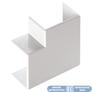 Angolo piano 25x17mm bianco  - ecap2517b