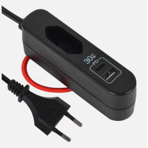 Caricatore viaggio  usb c usb a pressa eu gan 30w  62569