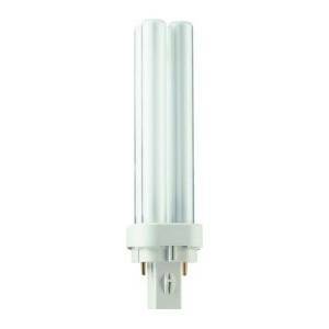 Lampada fluorescente compatta 2pin g24d-2 18w luce calda plc1882