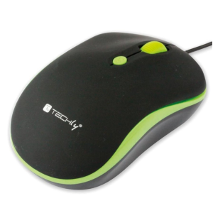 Mouse ottico con cavo ic intracom 99x56x37 mm nero verde - 306721