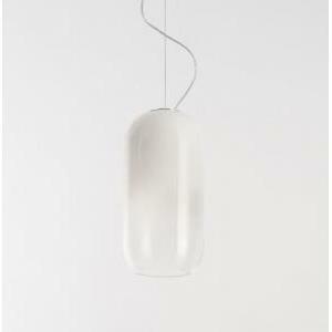 Sospensione gople lamp 20w attacco grande e27 in vetro soffiato, alluminio colore bianco 1405020a
