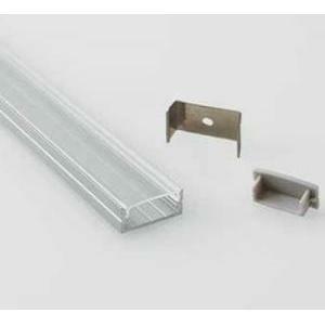 Profilo alluminio con copertura per striscia led 2mt barra/strip/10/s