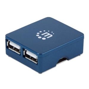 Hub micro usb ic intracom manhattan 4 porte blu - 160605