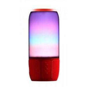 Speaker bluetooth con led rgb a batteria ricaricabile colore rosso vt-7456 8570