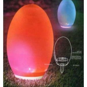 Lampada solare rgb a led da esterno grado di protezione ip44 a forma di uovo 8557
