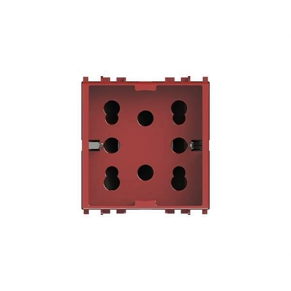 4 box 4 box presa side bipasso e schuko compatibile vimar arke rosso 4b.v19r.h21