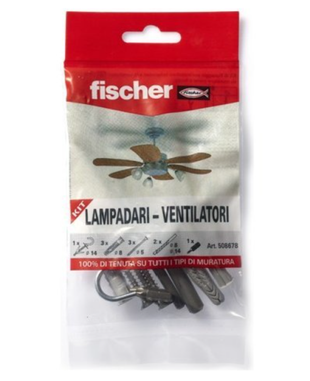 Kit fissaggio lampadari e ventilatori Fischer max 20Kg - 00508678 01