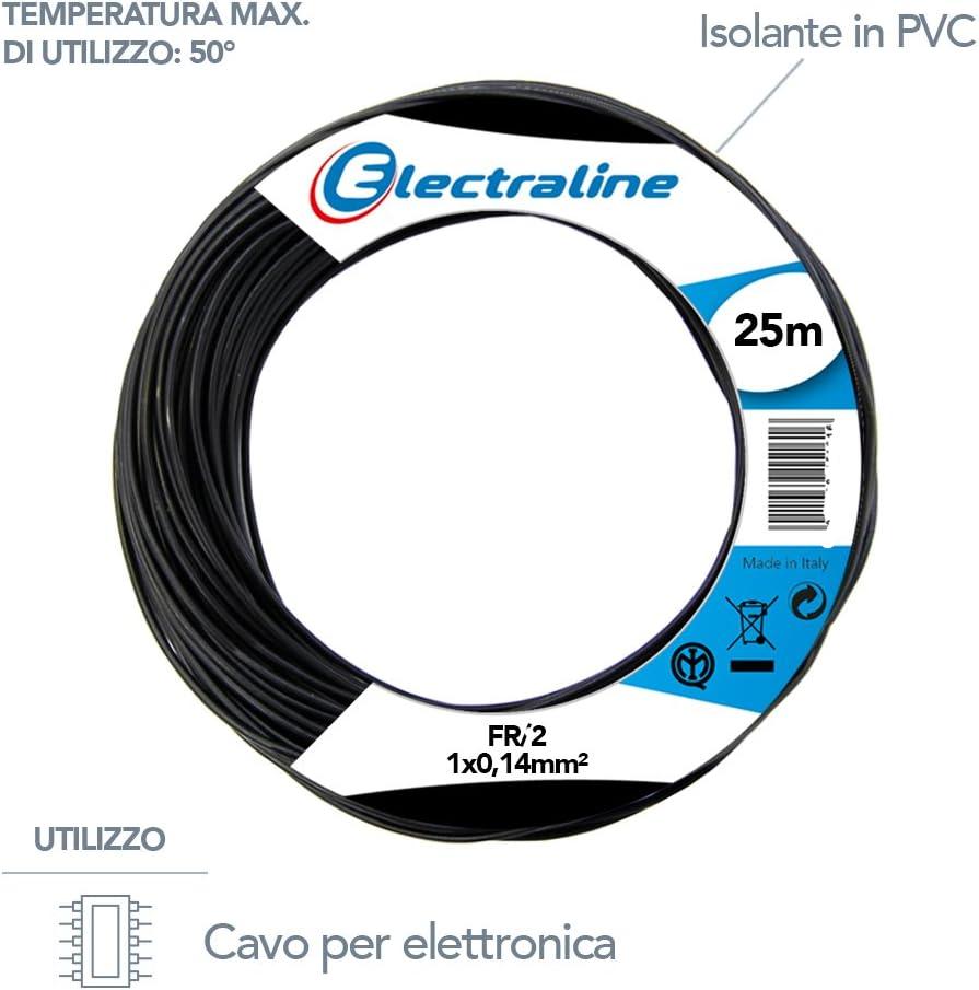 Cavo Electraline FR 1X0,14 colore nero - 19001 01