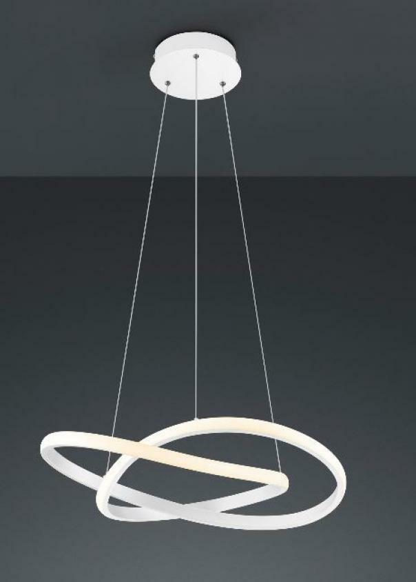 trio lighting course sospensione led cerchio infinito bianca d. 60cm 27w r32051131