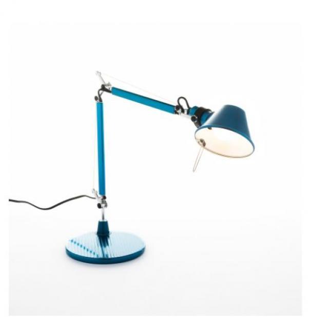 artemide artemide lampada da tavolo bracci mobili tolomeo micro blu a011850