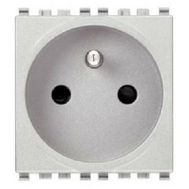 Presa Esterna Vimar SICURY 2P+T 16A 250V - IP66, Universale, Per Installazione A Parete, Colore Bianco, 2 Moduli