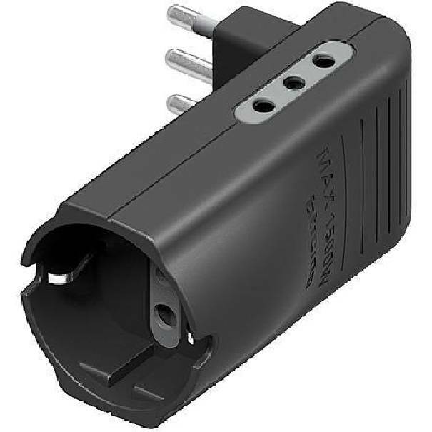 BTicino S3610D Adattatore Tris – 1 Presa Tedesca + 2 Prese Italiane, 10A, Bianco, 250V