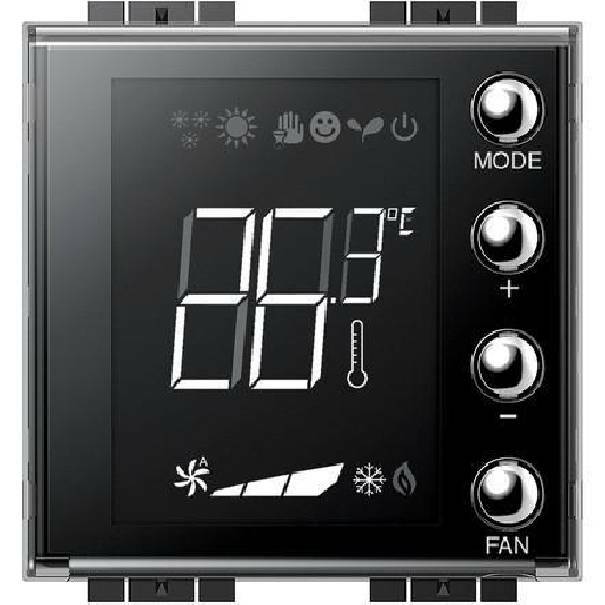 bticino bticino livinglight myhome termostato con display 2moduli od bus ln4691