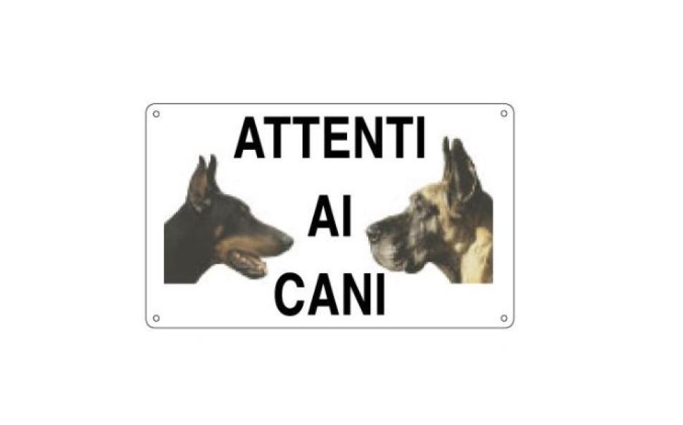 Cartello in alluminio Cartelli segnalatori - attenti ai cani EF3556 01