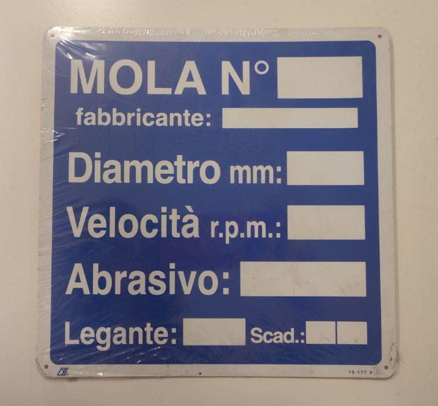 Cartello alluminio Cartelli Segnalatori mola n-  EF15177X 01