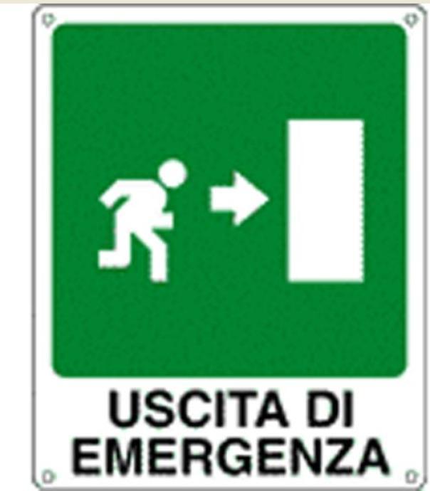 Cartello in alluminio Cartelli segnalatori uscita di emergenza - EF20106X 01