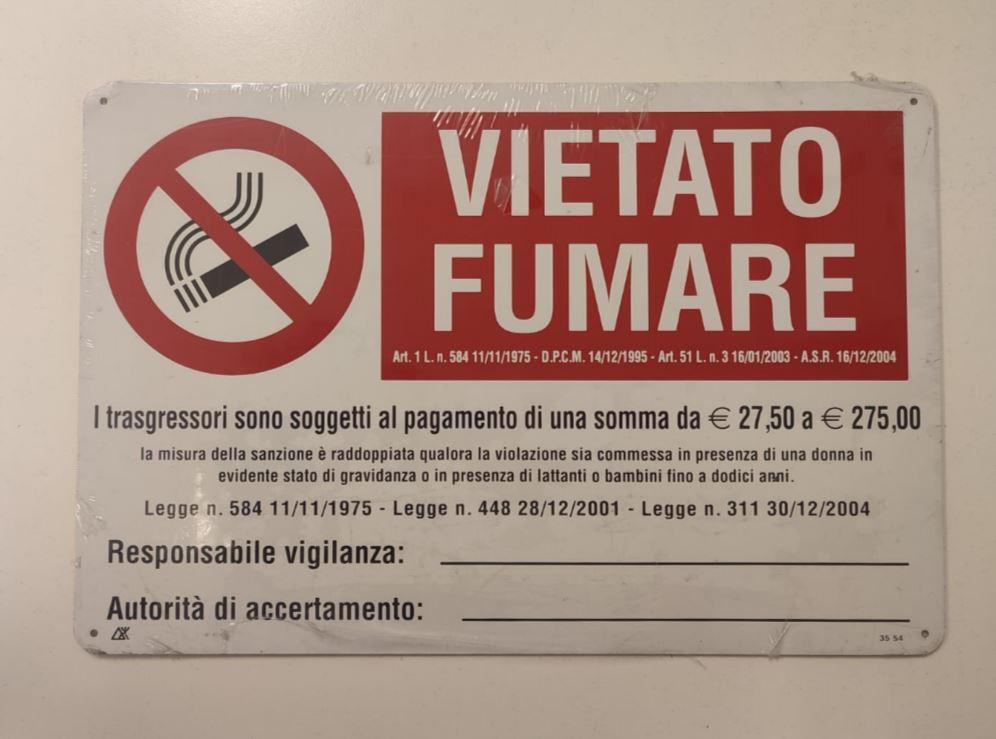 Cartello alluminio Cartelli Segnalatori vietato fumare- EF3554 01