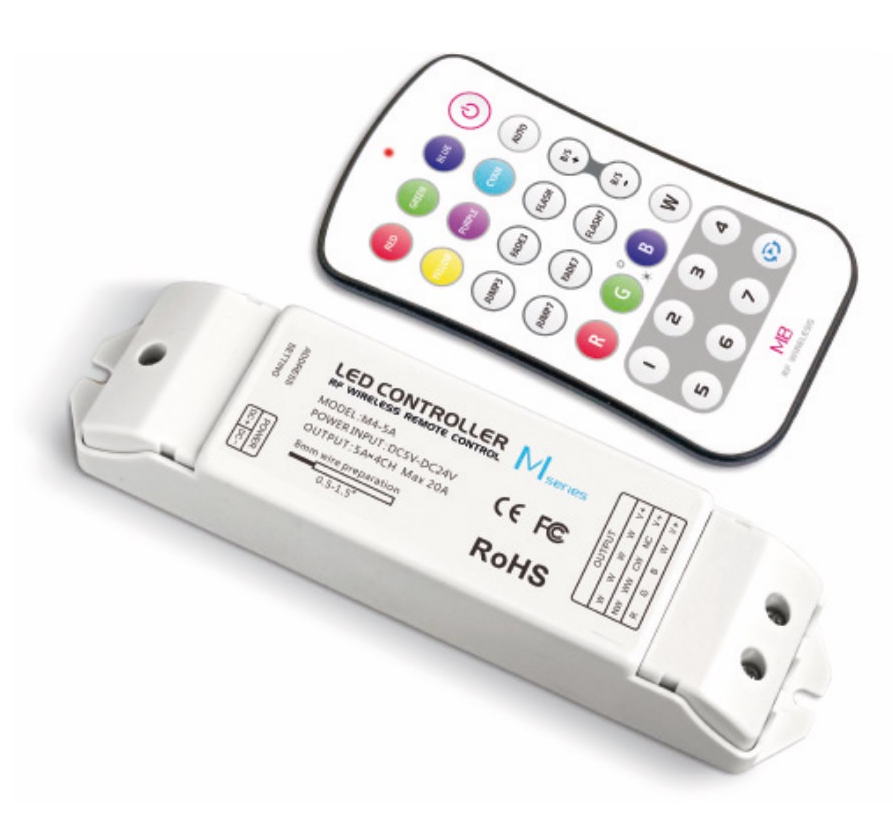 Centralina e telecomando per RGB Ledco max 10A 120-240W - CT600 01
