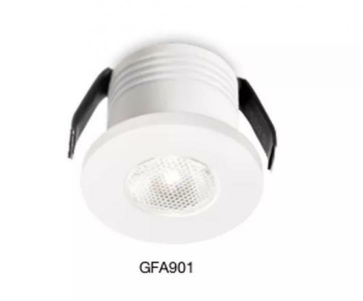 gea luce g.e.a.luce faretto incasso led tondo bianco opaco 3w 3000k luce calda gfa901c