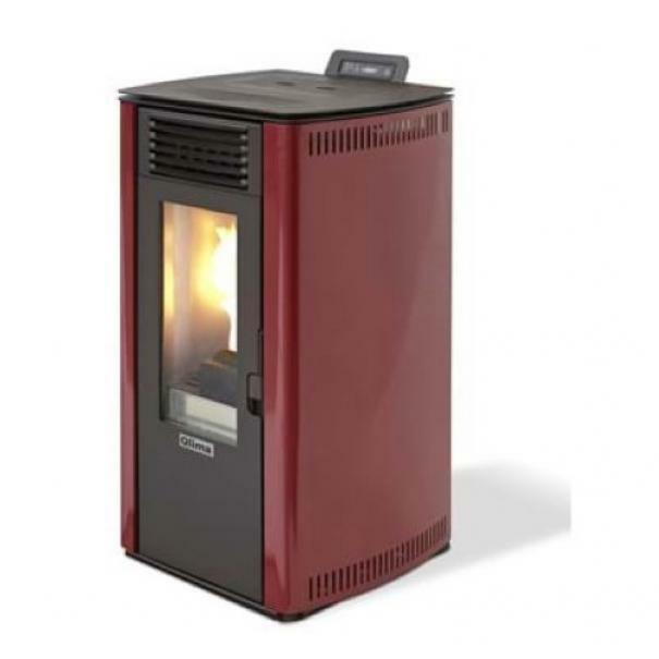 Stufa a pellet PVG Italy 8.24kW max 13Kg rosso - FIORINA-74/RED 01