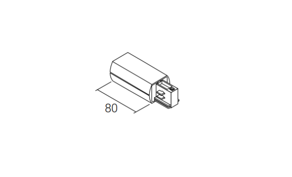 Alimentatore destro Ivela per binari trifase tondi LKM nero - 7602-10-W30 01