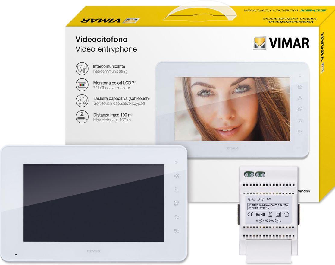 vimar monitor supplementare vimar k40932-7 in- con alimentatore
