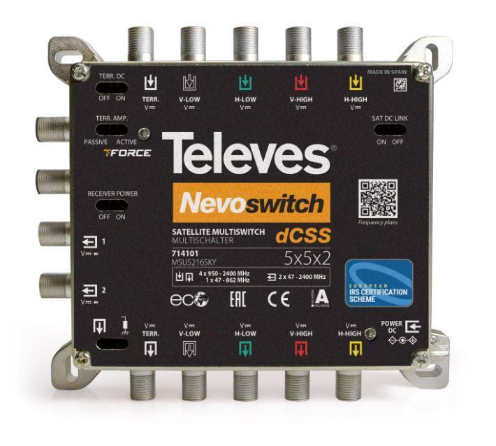Multiswitch Telves NevoSwitch dCSS 5 ingressi - 2 uscite -714101 01