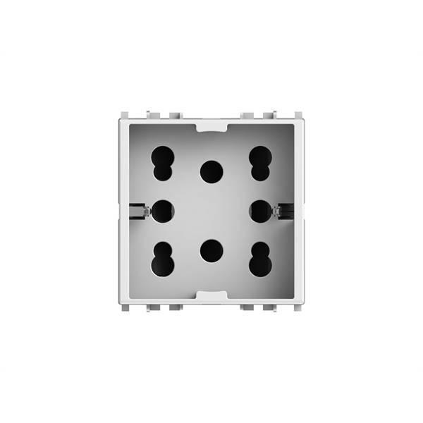 4 box 4 box presa polivalente side compatibile vimar plana 10/16a bianca 4b.v14.h21